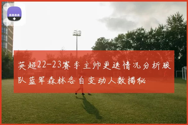 英超22-23赛季主帅更迭情况分析狼队蓝军森林各自变动人数揭秘